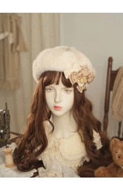 Hoshibako Works Bow Plush Beret(Pre-Made/8 Colours)